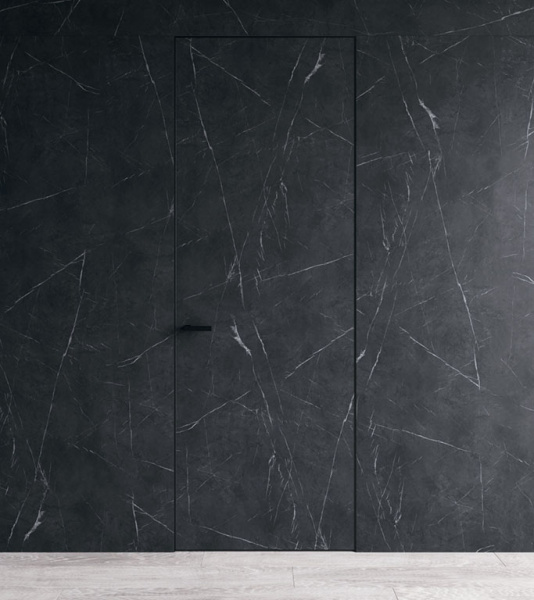 INVISIBLE STANDART(ПРЯМОЕ ОТКРЫВАНИЕ) 42 ММ ПОД ПОКРАСКУ АЛЮМИНИЕВАЯ КРОМКА ХРОМ1 ДГ 